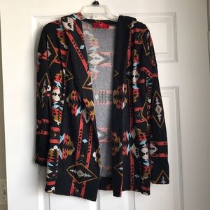 Akira Chicago Aztec print cardigan